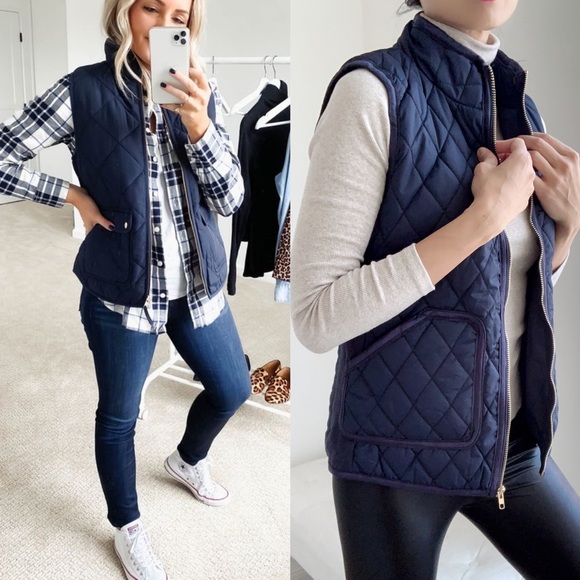 CHICBOMB Jackets & Blazers - LUXE QUILTED VEST - NAVY